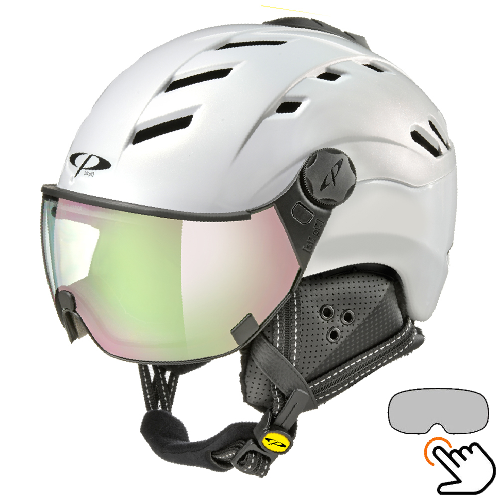 CP Camurai ski helmet white - photochrome & polarised visor - choose from 6!