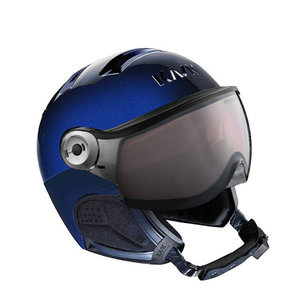 Chrome Blue Ski helmet with Photochromic Visor